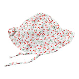 Petit Indi Cappello Tinta Unita con Fantasia Ciliege per Neonata SS25A9010 BIANCO PETIT INDI 