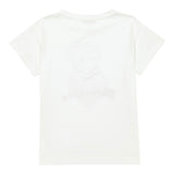 Monnalisa T-Shirt Girocollo Tinta Unita con Orsi per Bambina 119615 BIANCO MONNALISA 