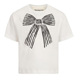 Simonetta T-Shirt Girocollo Tinta Unita con Stampa per Bambina SW8A01 BIANCO SIMONETTA 