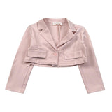 Please Giacca Tinta Unita per Bambina LG00172G73XJ ROSA PLEASE 