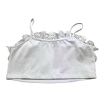 Twinset Top A Bretelle Tinta Unita con Ricami per Bambina 251GJ2QR5 BIANCO TWINSET 