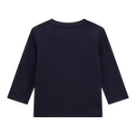 GUESS shirt girocollo tinta unita con stampa Blu per Neonato I4BI00I3Z13X BLU GUESS 