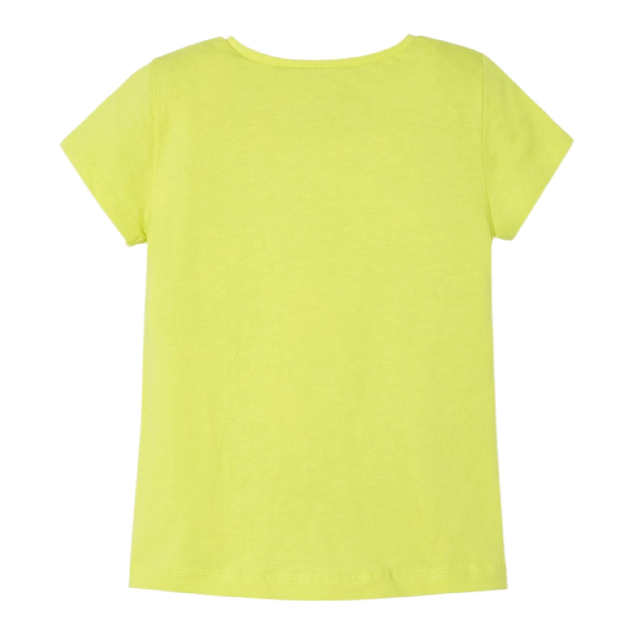 Mayoral T-Shirt Girocollo Tinta Unita con Stampa per Bambina 301432 VERDE MAYORAL 