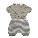 Juliana Completo 2 Pezzi Maglia-Salopette per Neonato 25202 BEIGE JULIANA 