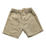Petit Indi Bermuda Tnta Unita Con Elastico In Vita Beige Per Neonato