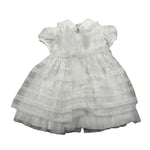 Aletta Abito Mezza Manica Tinta Unita con Tulle per Neonata HP220335C BIANCO ALETTA 
