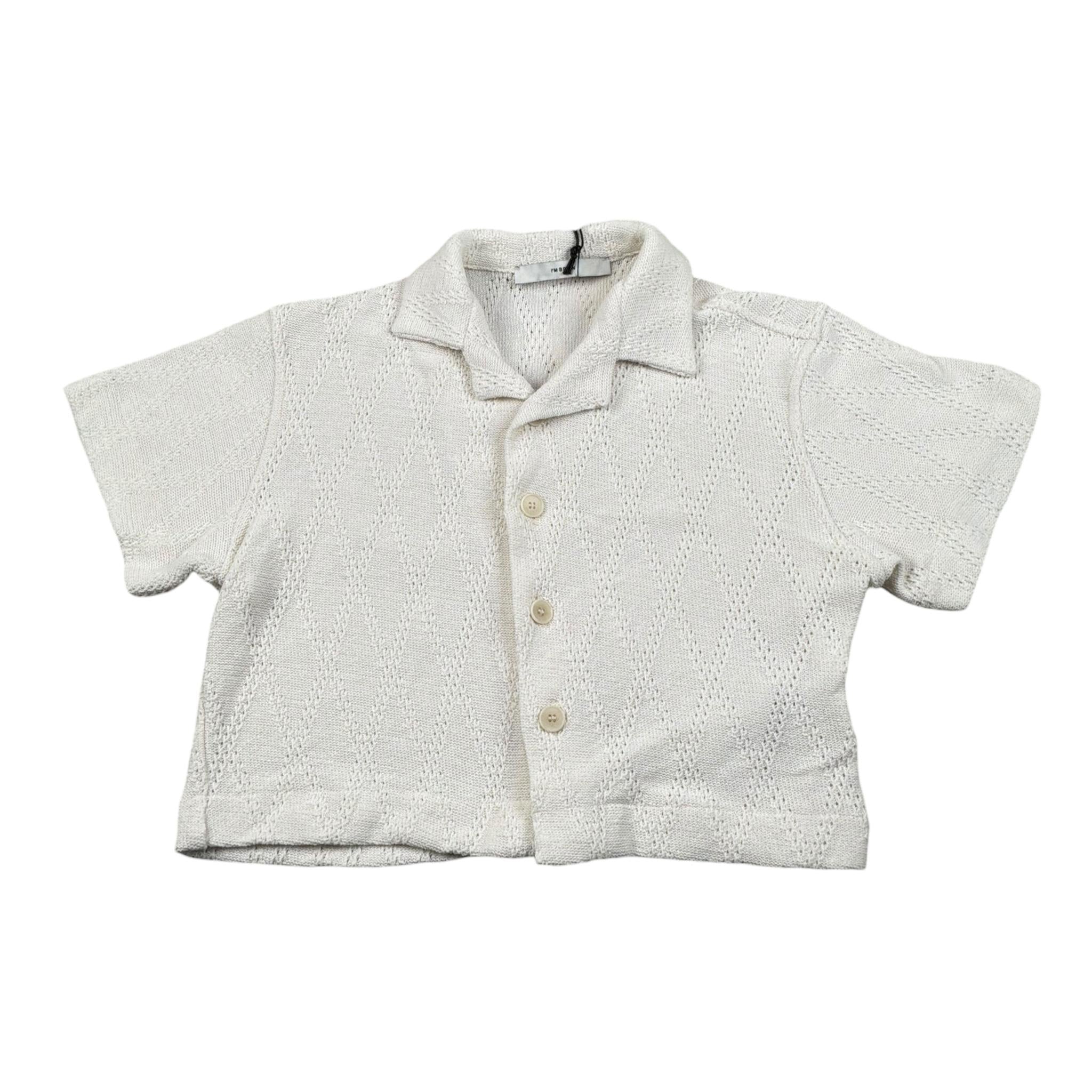 I'Am Brian Camicia Mezza Manica Tinta Unita per Bambino CA3312J PANNA I'AM BRIAN 