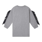STELLA McCARTNEY felpa girocollo tinta unita con stampa Grigio per Bambina TV1D90 GRIGIO STELLA McCARTNEY 