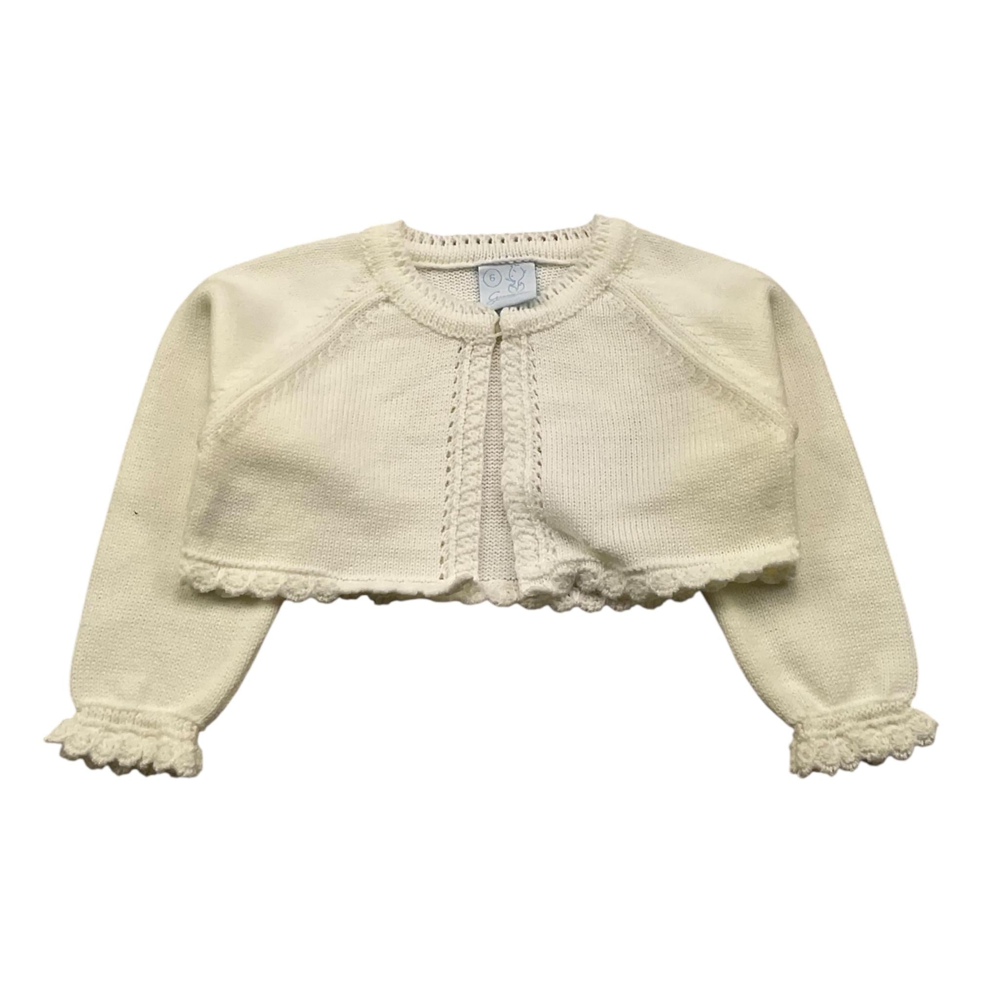 GRANLEI coprispalle tinta unita con trafori Panna per Neonata 224208 PANNA GRANLEI 