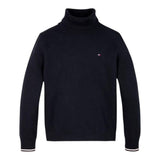 TOMMY HILFIGER maglia tinta unita collo alto Blu per Bambino KB0KB09248 BLU TOMMY HILFIGER 