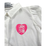 John Richmond Camicia Manica Lunga tinta unita con Logo Bianco per Neonata RIP24050CA BIANCO JOHN RICHMOND 