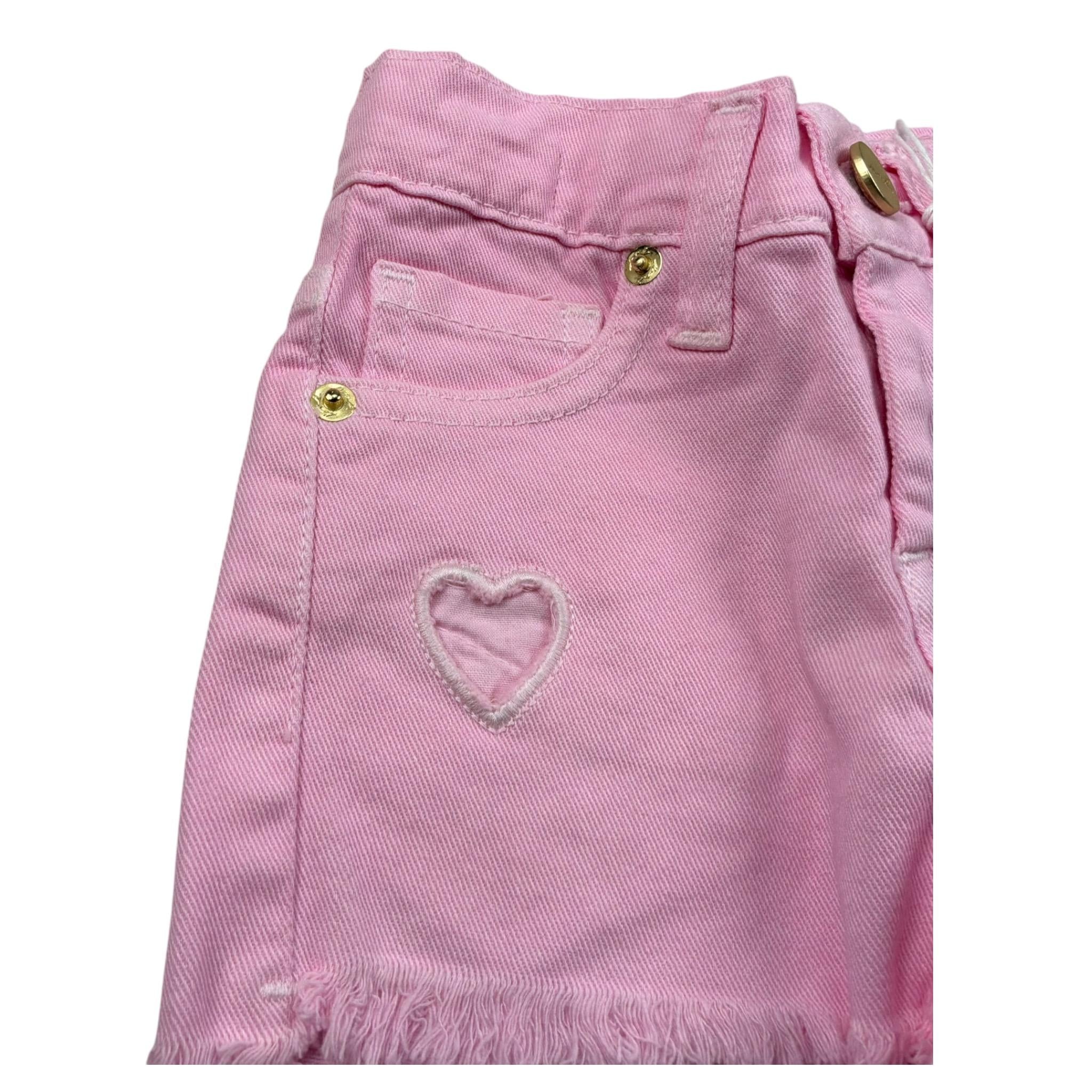 M+E' Short In Denim Tinta Unita per Neonata UE1300 ROSA M+E' 