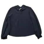 SIMONETTA camicia manica lunga tinta unita Blu per Bambina SV5A40 BLU SIMONETTA 