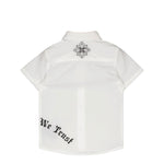 John Richmond Camicia Mezza Manica Tinta Unita con Stampa per Neonato RIP22092CA BIANCO JOHN RICHMOND 