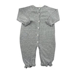 Le Coconne Tutina Tinta Unita con Applicazione Fiocco per Neonata LCN0586 GRIGIO LE COCONNE 