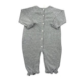 Le Coconne Tutina Tinta Unita con Applicazione Fiocco per Neonata LCN0586 GRIGIO LE COCONNE 