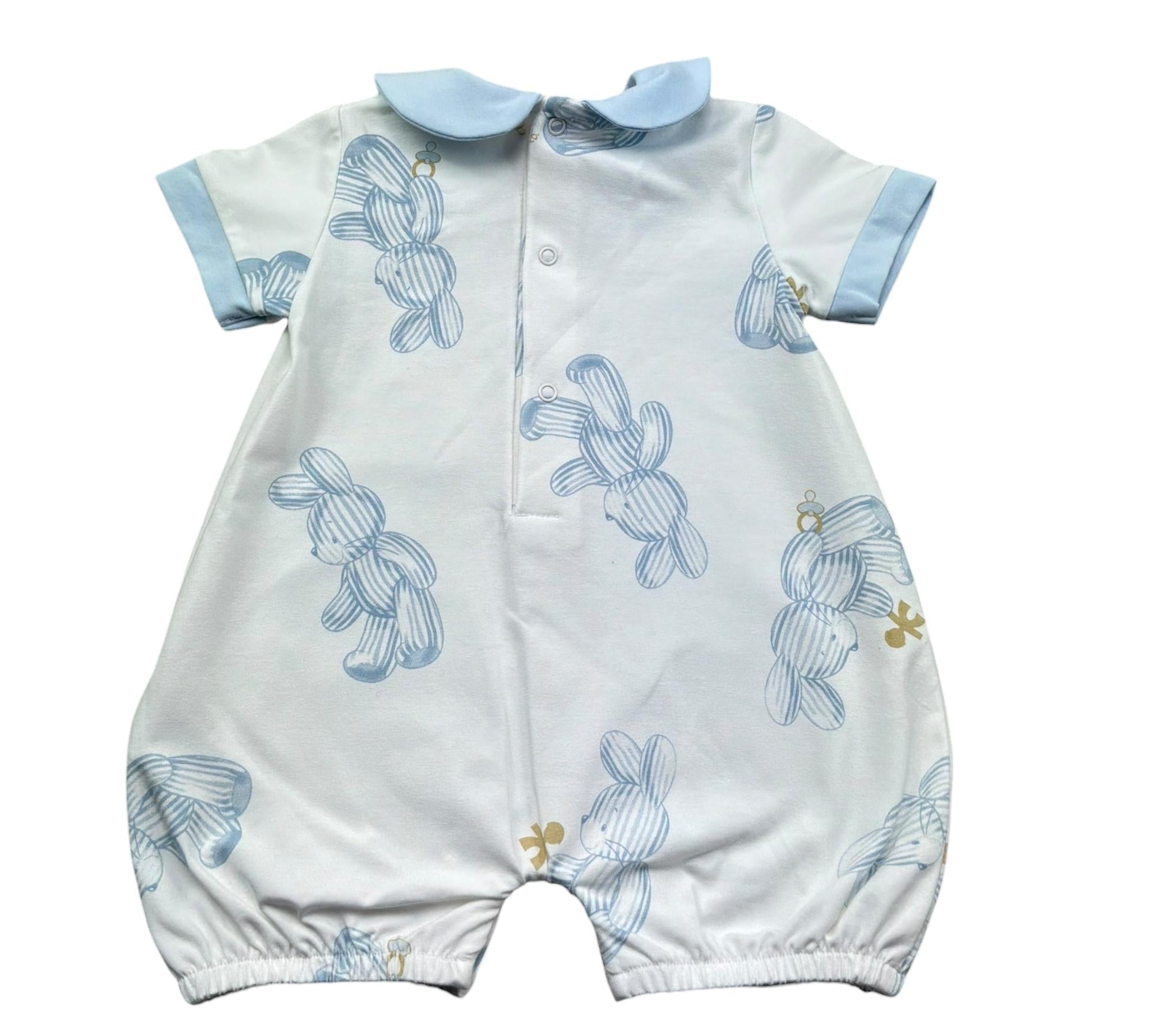 Le Bebe Pagliaccetto Mezza Manica Tinta Unita per Neonato LBB5255 BIANCO LE BEBE 