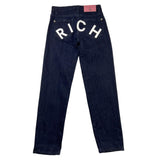 JOHN RICHMOND jeans tinta unita con stampa logo Blu per Bambina RGA25106JE BLU JOHN RICHMOND 