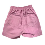 Miss Grant Short Tinta Unita con Bottoni In Contrasto Rosa per Neonata