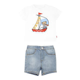 Levi'S Completo 2 Pezzi T-Shirt-Bermuda per Bambino 6EM326J BIANCO LEVI'S 