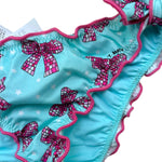 Saint Barth Costume 2 Pezzi Slip-Triangolo Tinta Unita con Stampa per Bambina 00517L AZZURRO SAINT BARTH 