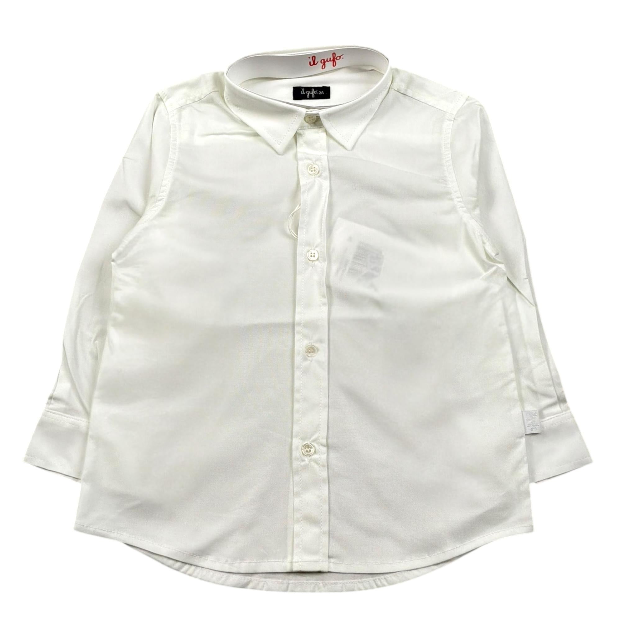 Il Gufo Camicia Manica Lunga Tinta Unita per Bambino COPCL176C0031 BIANCO IL GUFO 