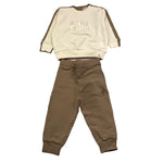 CESARE PACIOTTI completo 2pz felpa-pantalone bicolore Fango per Neonato COMP5312B FANGO CESARE PACIOTTI 