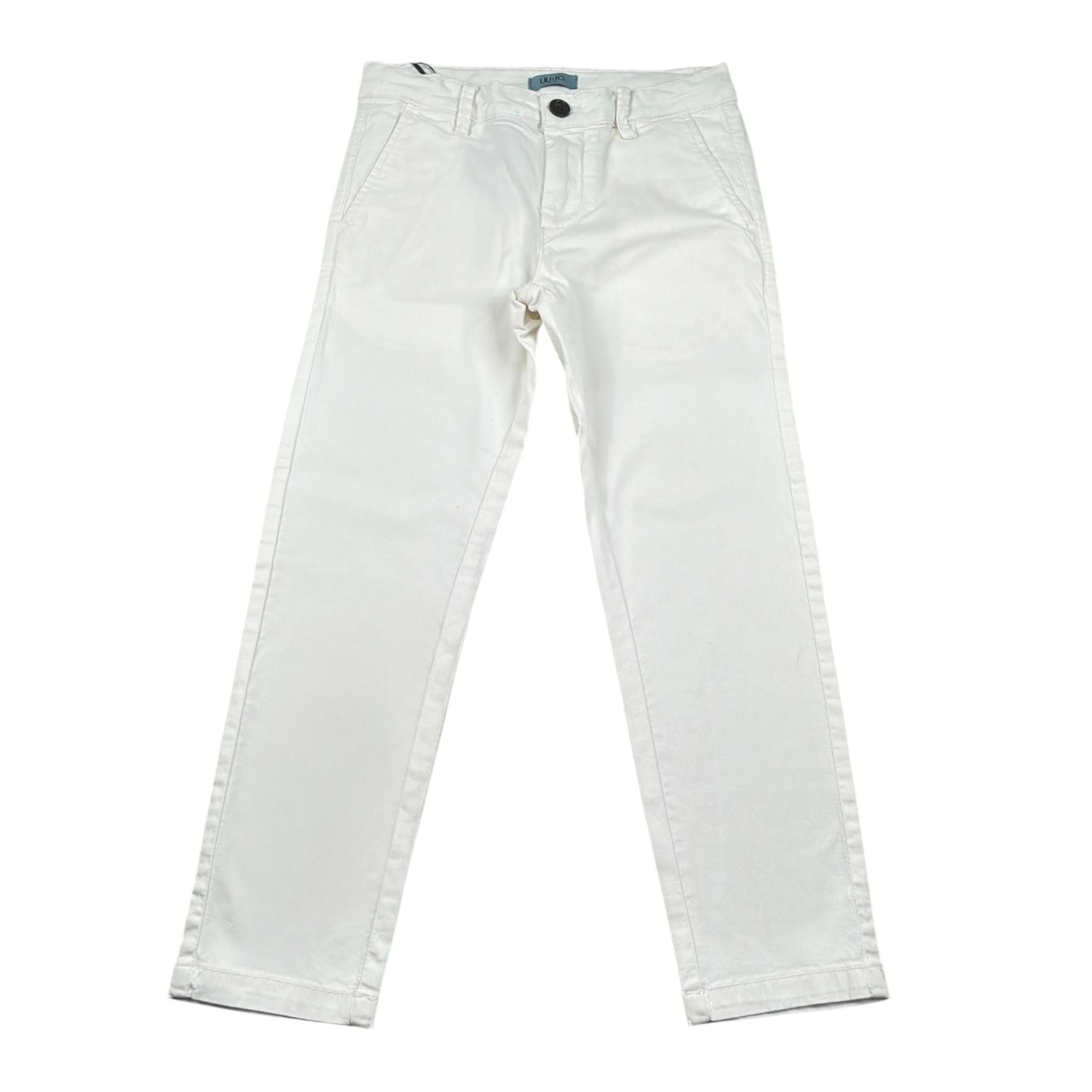 Liu Jo Pantalone tinta unita con Girovita Regolabile Bianco per Bambino QA2057 BIANCO LIU JO 