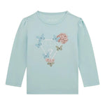 Guess Shirt Girocollo Tinta Unita con Stampa per Neonata K5RI08K6YW4 AZZURRO GUESS 