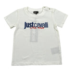 Just Cavalli T-Shirt Girocollo Tinta Unita con Stampa per Neonato JIP26047TS BIANCO JUST CAVALLI 