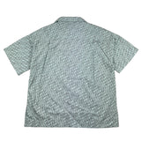 Lanvin Camicia Mezza Manica Stampa Fantasia Logo Verde Acqua Per Bambino