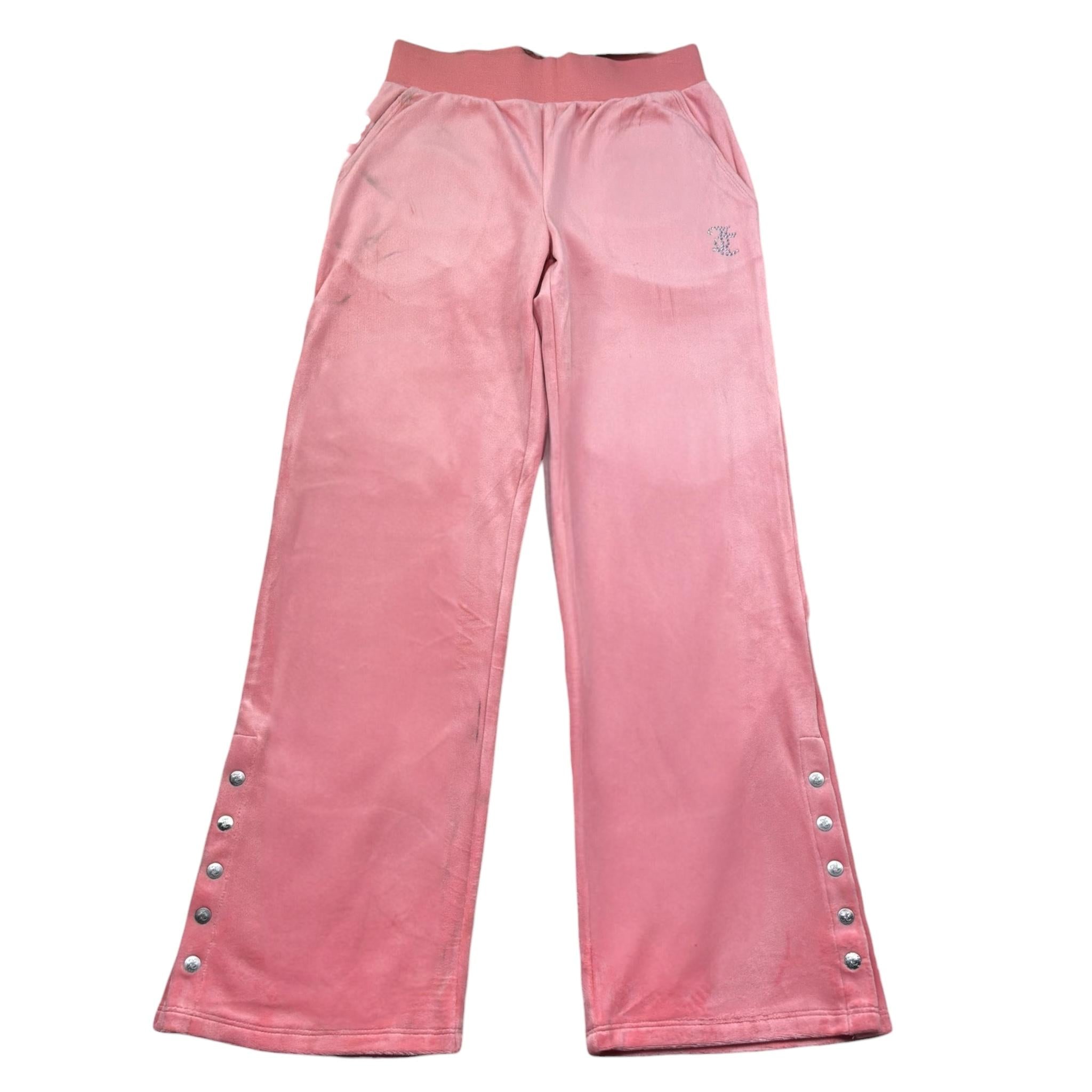 Juicy Couture Pantalone In Velluto Tinta Unita per Bambina JBX6508 ROSA JUICY COUTURE 