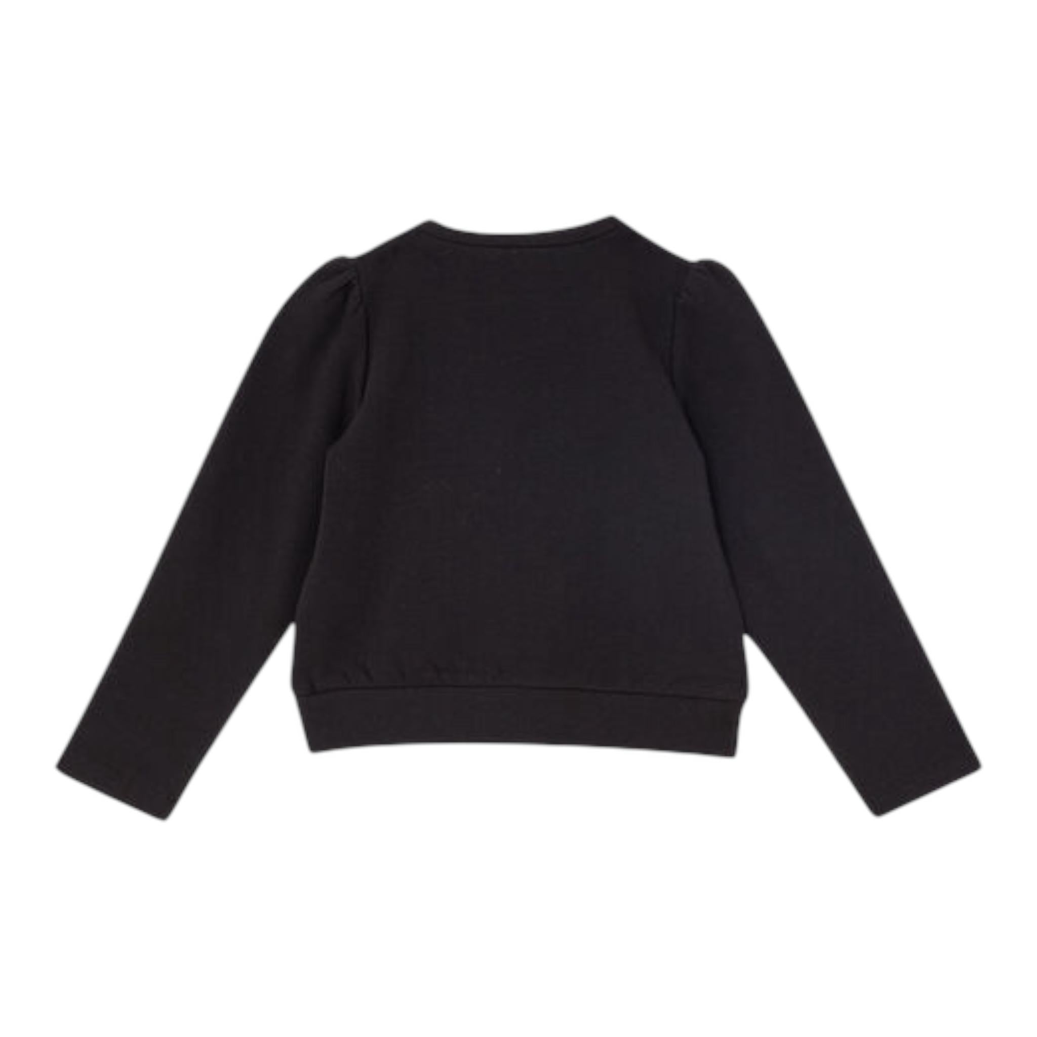 LIU JO felpa chiusa girocollo tnta unita con brillantini Nero per Bambina KF4108XXXX NERO LIU JO 