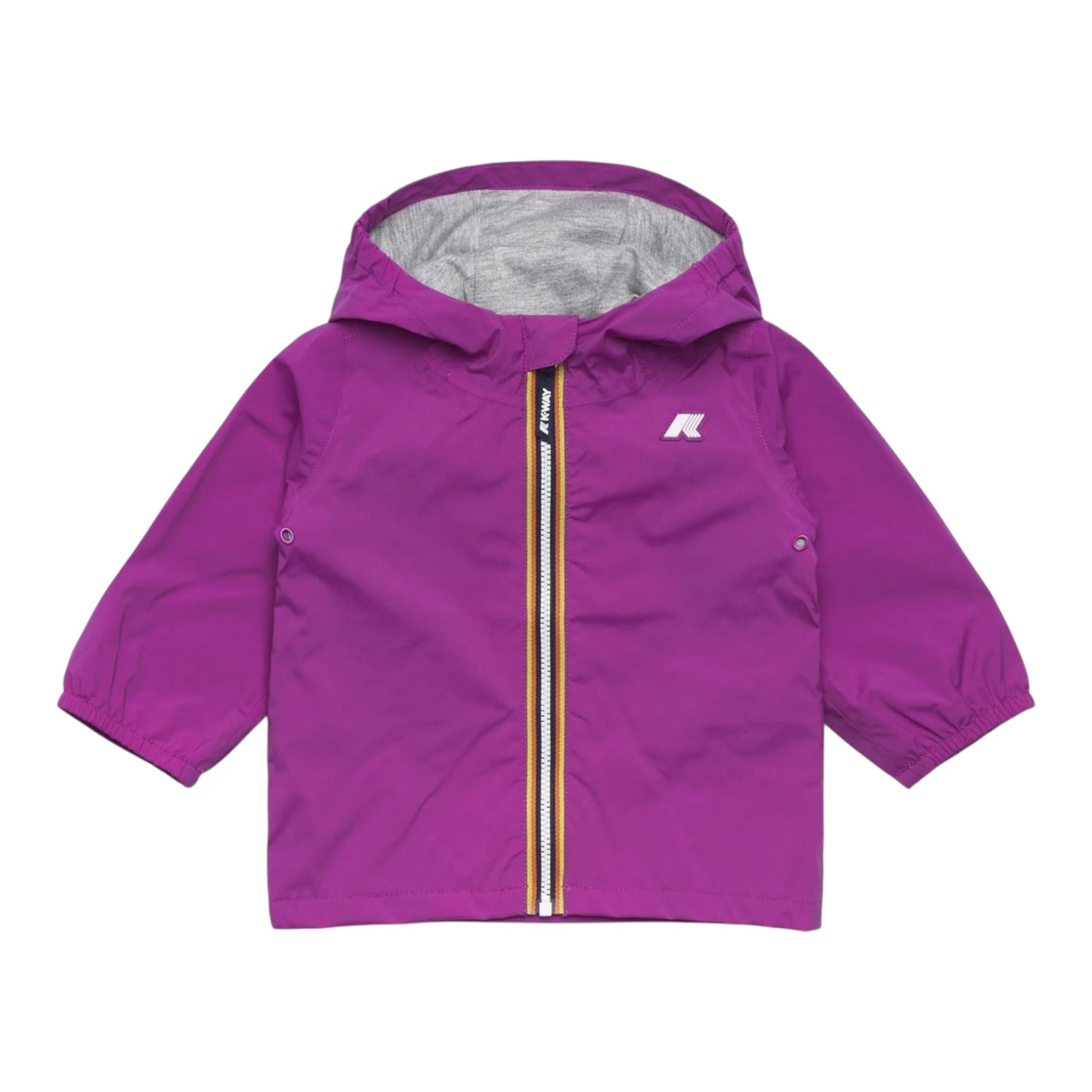 K-Way Giubbino Tinta Unita con Zip E Cappuccio per Neonata K4136IWX VIOLA K-WAY 