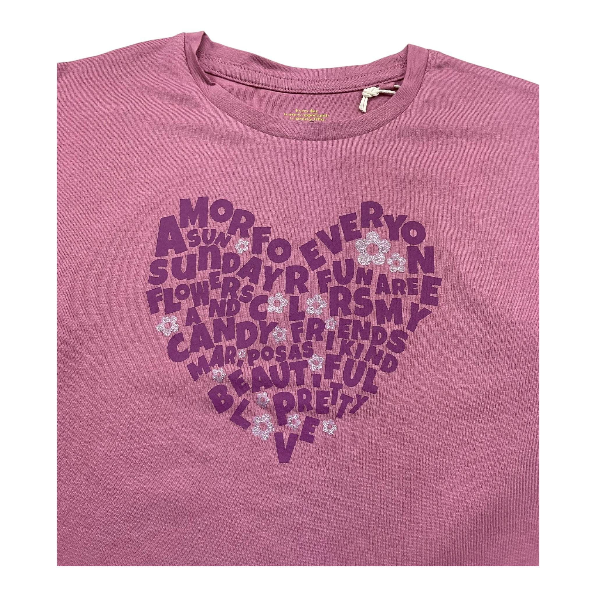 LOSAN shirt girocollo tinta unita con stampa Rosa per Bambina 51032941649018 ROSA LOSAN 