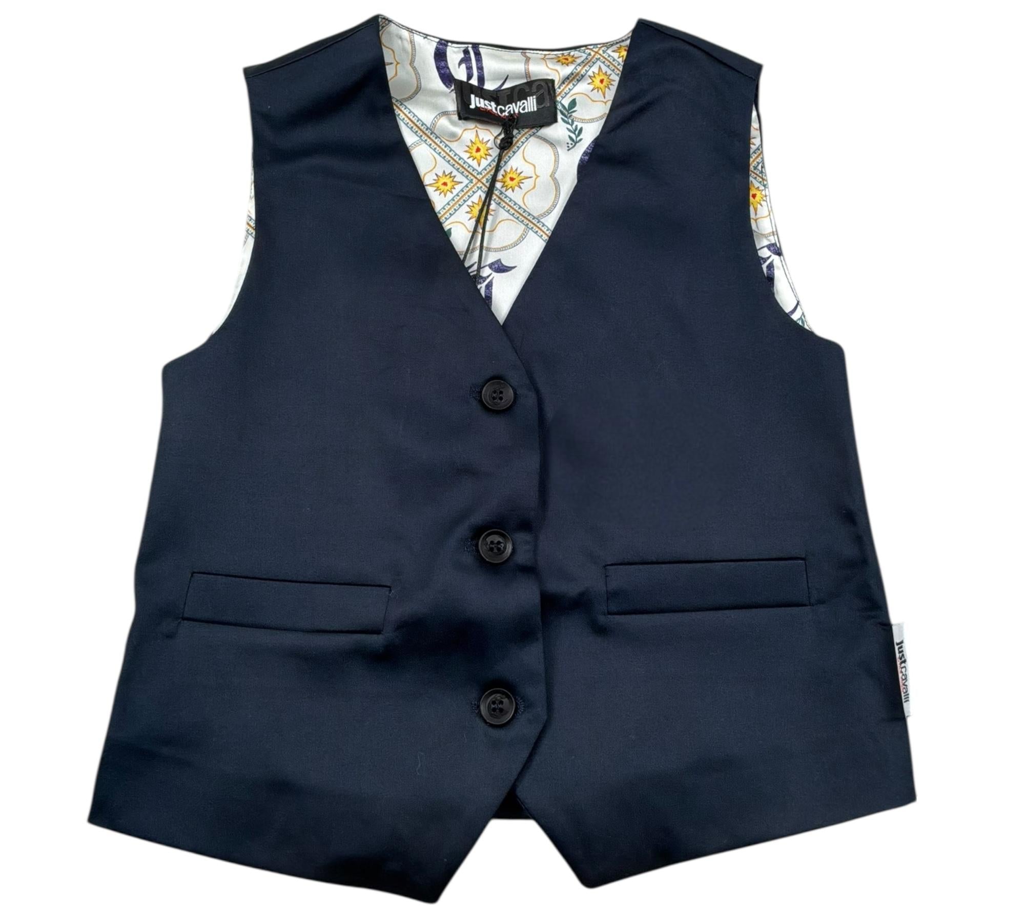 Just Cavalli Gilet Tinta Unita per Bambino JBP26099GT BLU JUST CAVALLI 