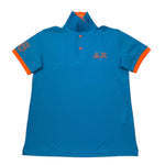 Sun68 Polo Mezza Manica Tinta Unita con Profili In Contrasto per Bambino 3A35322 AZZURRO SUN68 