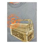 Guess T-Shirt Girocollo Tinta Unita con Stampa per Bambino N5RI27K8HM4J AZZURRO GUESS 