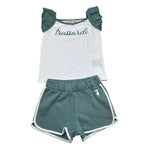 Trussardi Completo 2 Pezzi Canotta-Short per Bambina TGP26011CJ BIANCO/VERDE TRUSSARDI 