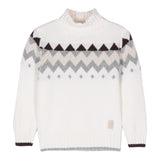 ELEVENTY maglia collo alto tinta unita con stampa in contrasto Panna per Bambino EV9P50 PANNA ELEVENTY 