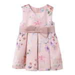 Abel & Lula Abito Cerimonia Tinta Unita con Stampa per Neonata 50099 ROSA ABEL & LULA 