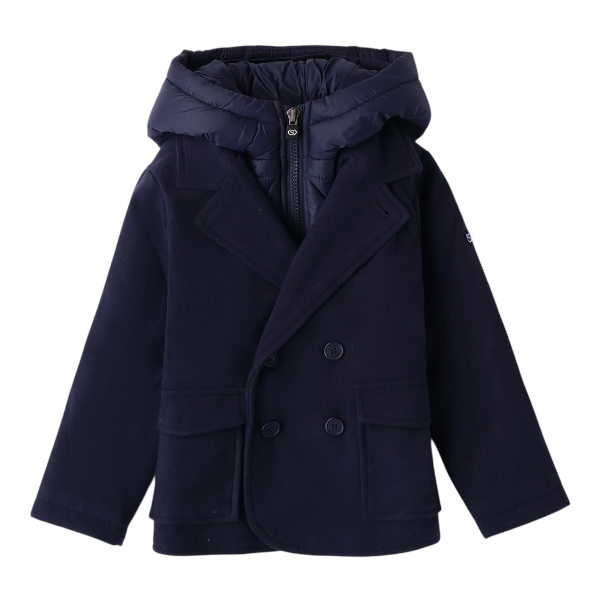 SARABANDA cappotto tinta unita con zip e cappuccio Blu per Neonato 0A284N BLU SARABANDA 