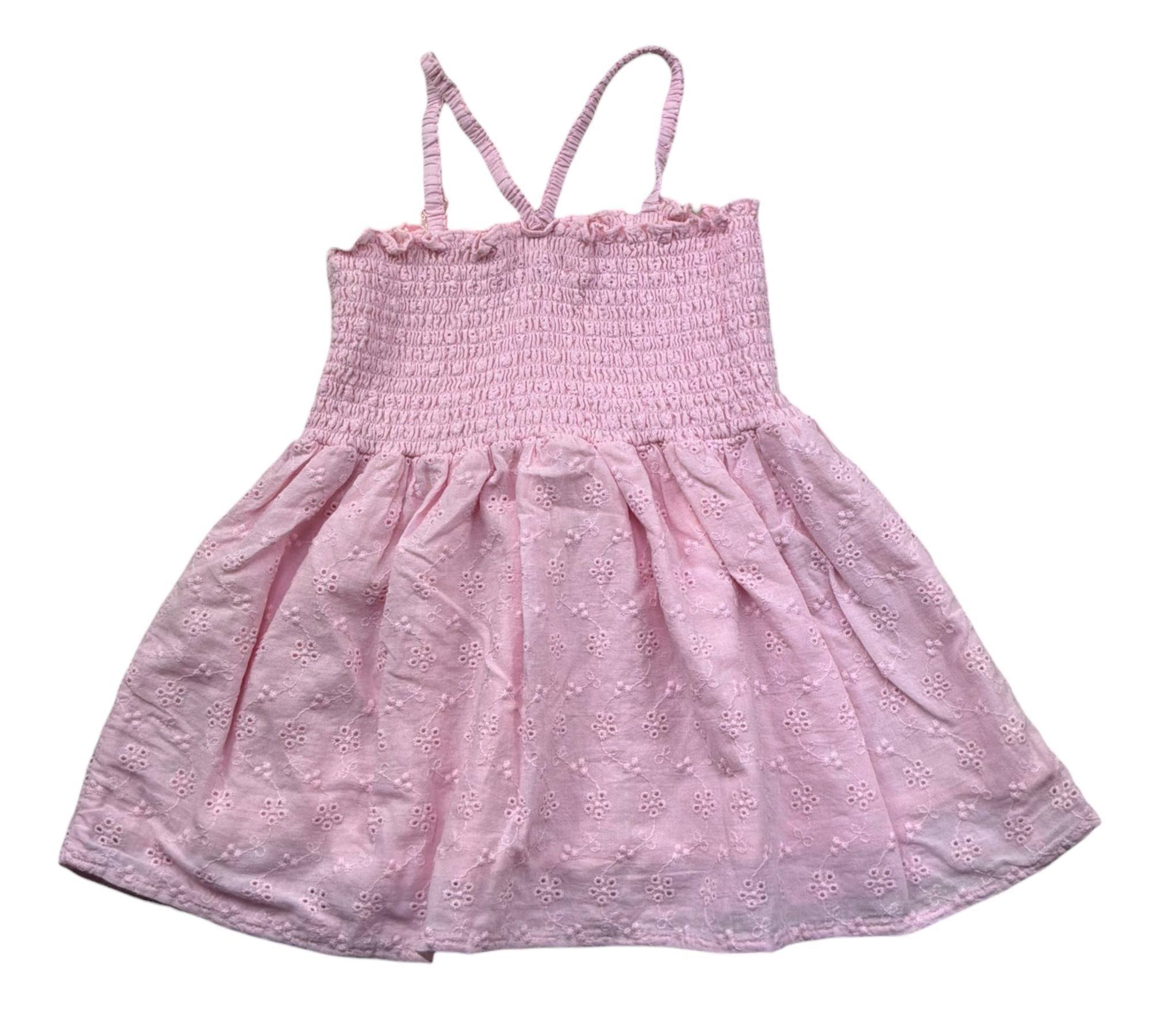 Saint Barth Camicia Bretelline Tinta Unita In Pizzo Sangallo per Bambina IRMINE ROSA SAINT BARTH 