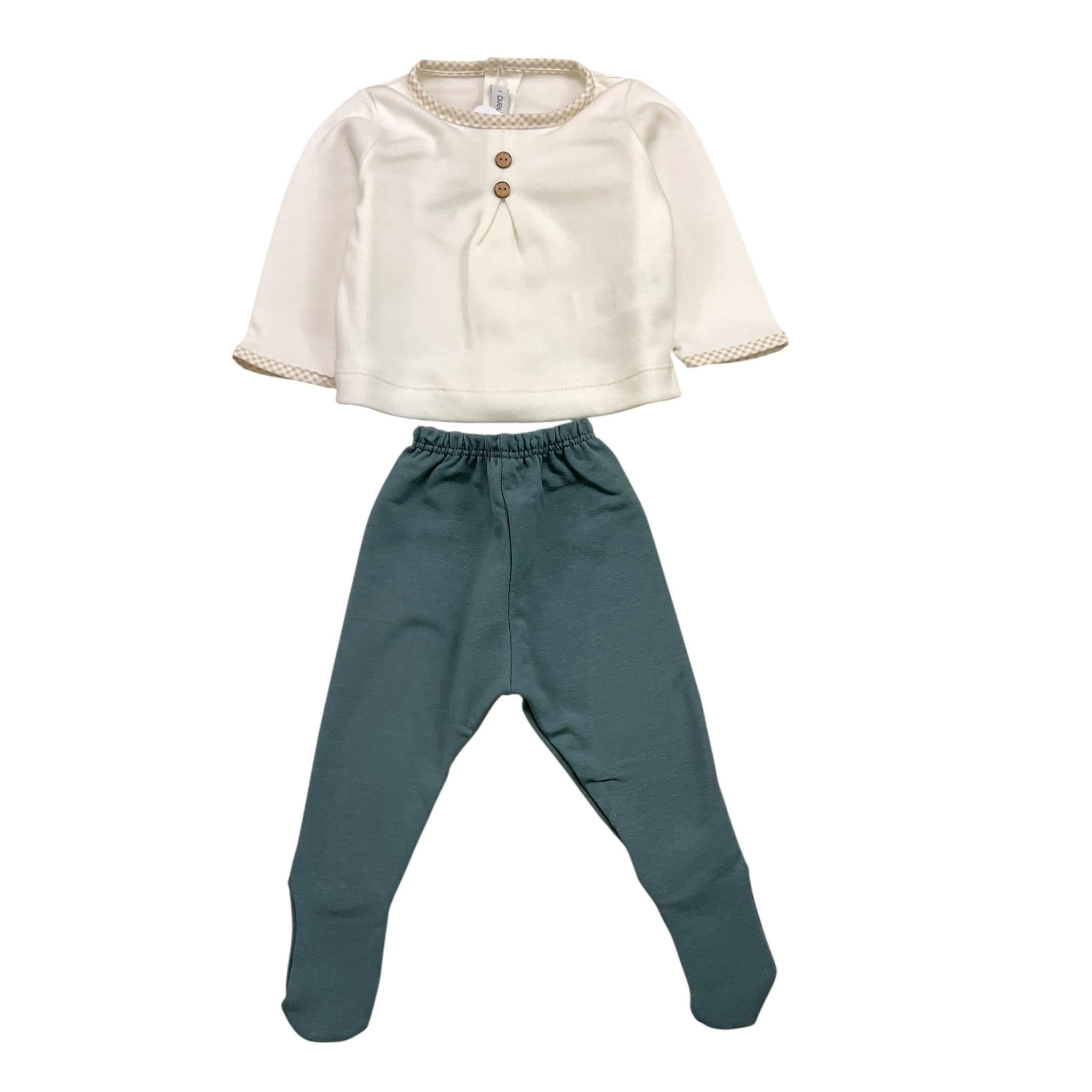 CALAMARO completo 2pz shirt-ghettina Panna per Neonato 11060 PANNA CALAMARO 