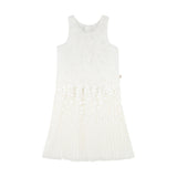 Billieblush Abito Tinta Unita con Fiori Giromanica per Neonata U21132 BIANCO BillIEBLUSH 
