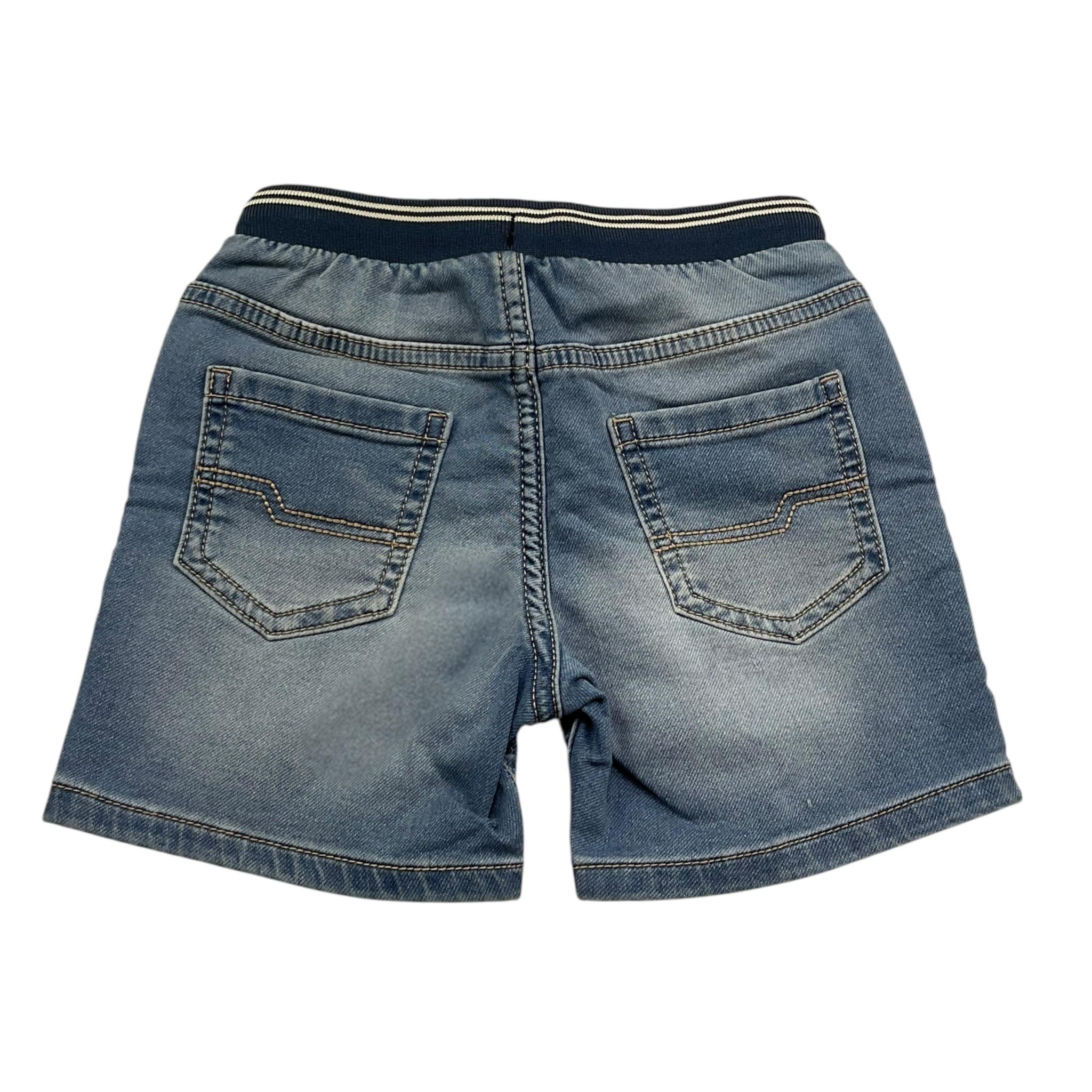 Mayoral Bermuda In Denim Tinta Unita con Elastico In Vita per Neonato 1248X AZZURRO MAYORAL 