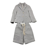 Sp1 Completo2 Pezzi Cerimonia Tinta Unita Giacca-Bermuda Blu Per Bambino