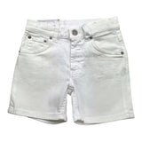 Dondup Short In Denim Tinta Unita 5 Tasche  Bianco Per Bambina