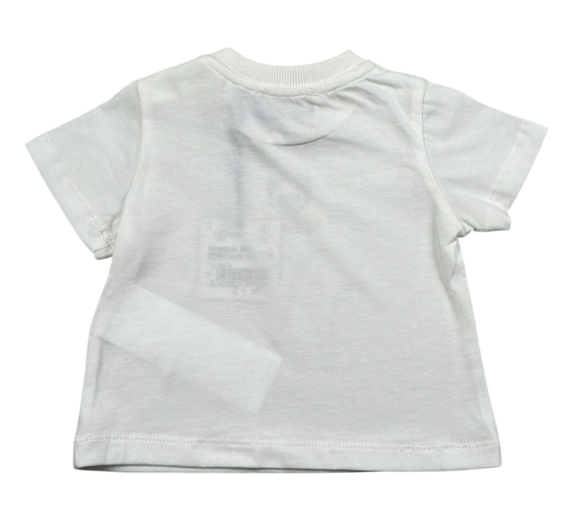 Moschino T-Shirt Girocollo Tinta Unita con Logo per Neonato MYM047 BIANCO MOSCHINO 