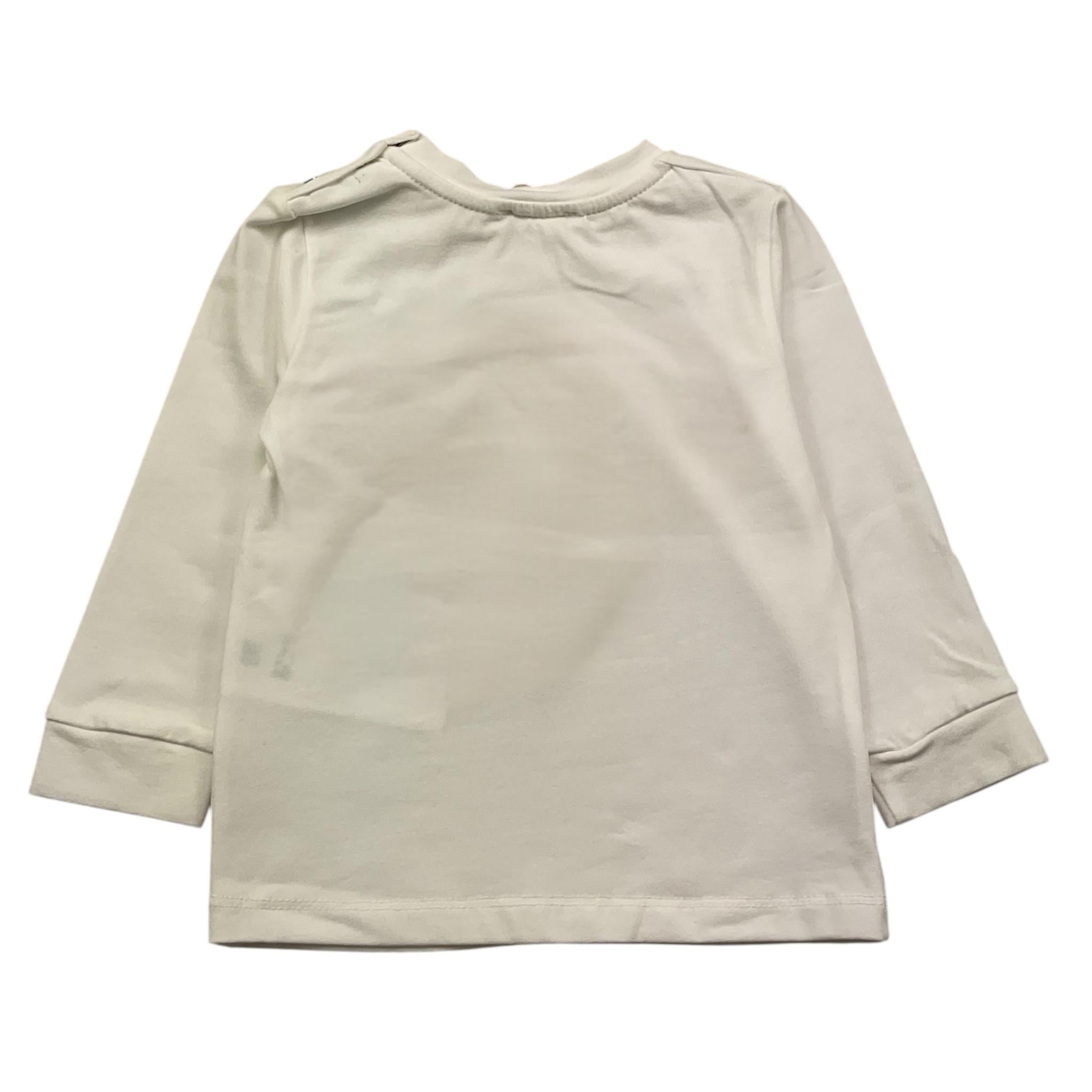 LA STUPENDERIA shirt igrocollo tinta unita con ricamo Panna per Neonato UEM0463X PANNA LA STUPENDERIA 